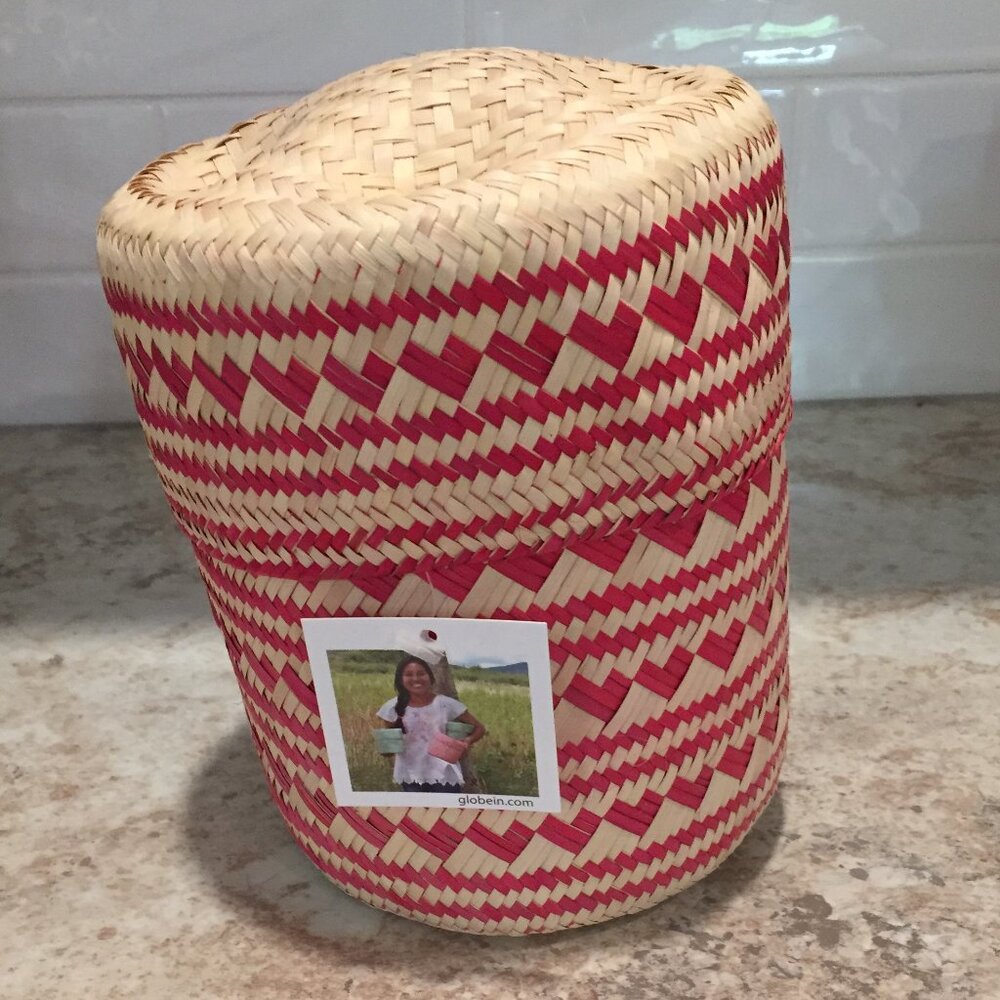 Globein.com Handwoven Basket with Lid